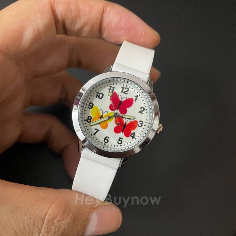 Reloj para niños con correa de silicona transparente, relojes de pulsera de cuarzo informales, como dibujos animados, regalo, reloj infantil