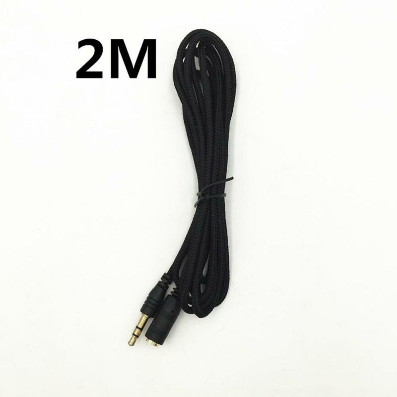 1.5m/2m/3m 3.5mm Jack kobiecy męski słuchawki słuchawki Stereo rozszerzenie audio kabel przewód na głośnik do telefonu drut nylonowy