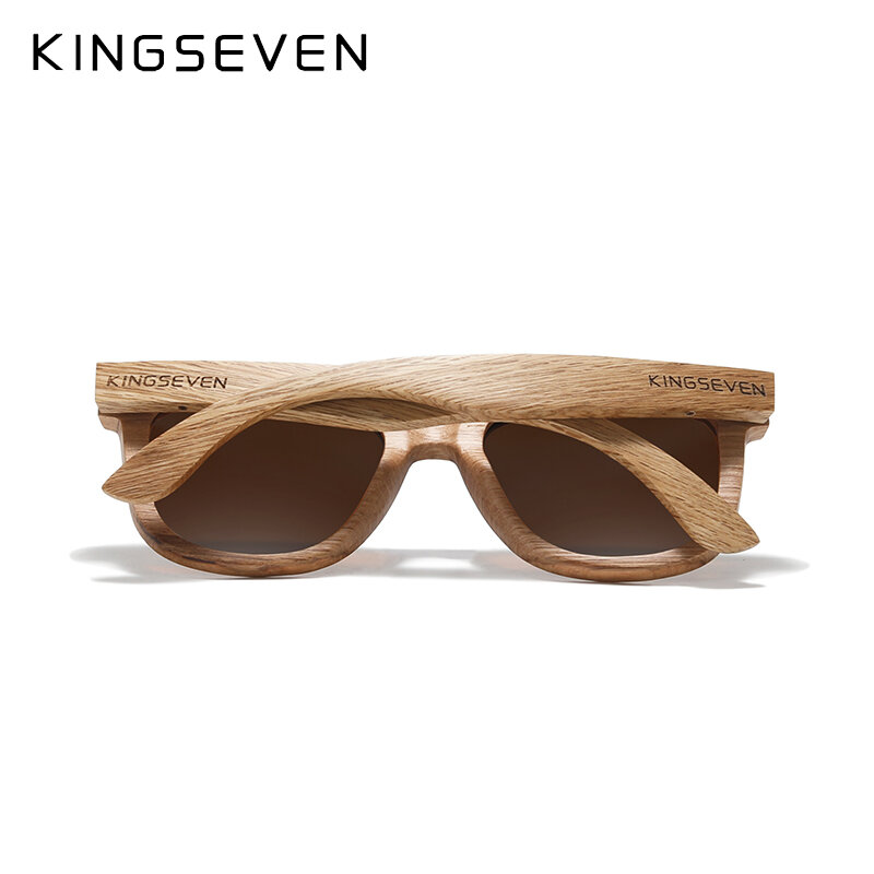 King seven óculos de sol polarizado, óculos masculinos feito à mão de madeira natural, 2021