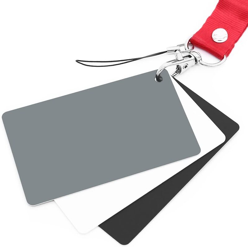 2in1 Grey White Balance Card 12'' 30CM 18% White Balance Card Mini Gray Card Photographic Calibration Camera Checker DSLR