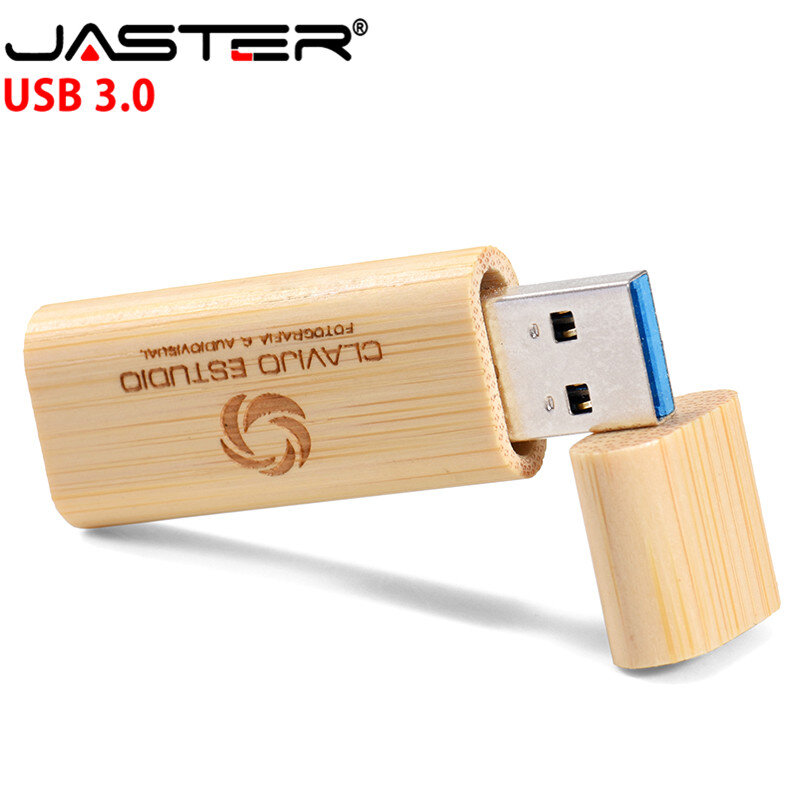 JASTER Kecepatan Tinggi Kayu LOGO 32Gb 16Gb 8Gb USB 3.0 Flash Drive Memori Stik Kemasan Flashdisk 64gb