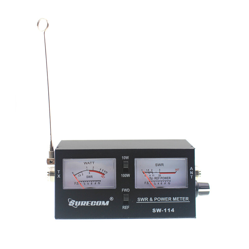 Surecom-medidor de energia para teste de força de campo 27-30mhz, swr/rf/campo, 3 funções, analógico com antena de força de campo