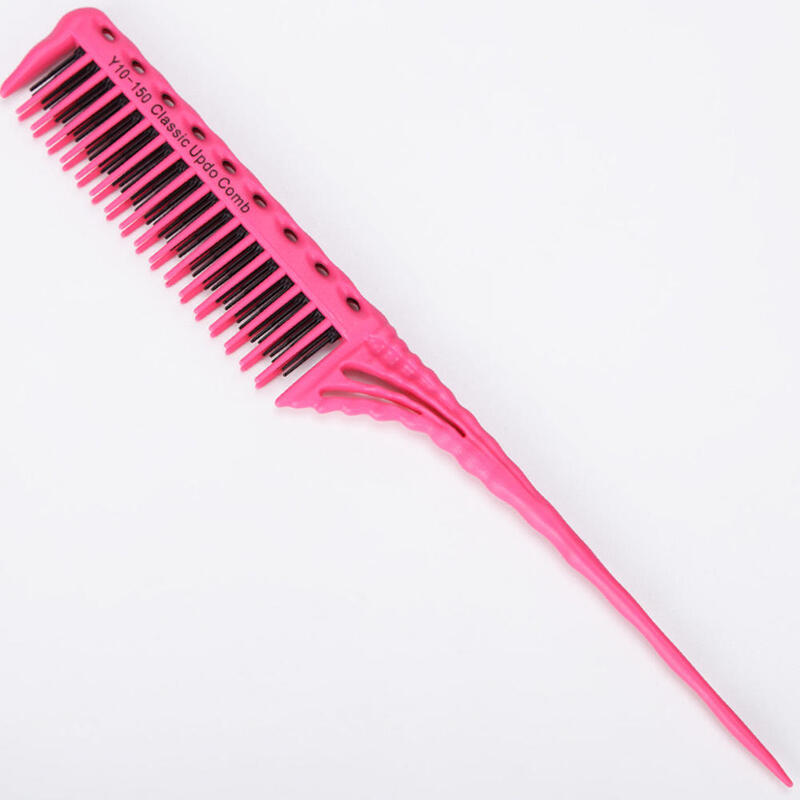 1PC Portable Hair Comb Hair Brush 3-Row Teeth Teasing Comb Detangling Brush Rat Tail Comb Coming Hairdressing Combs
