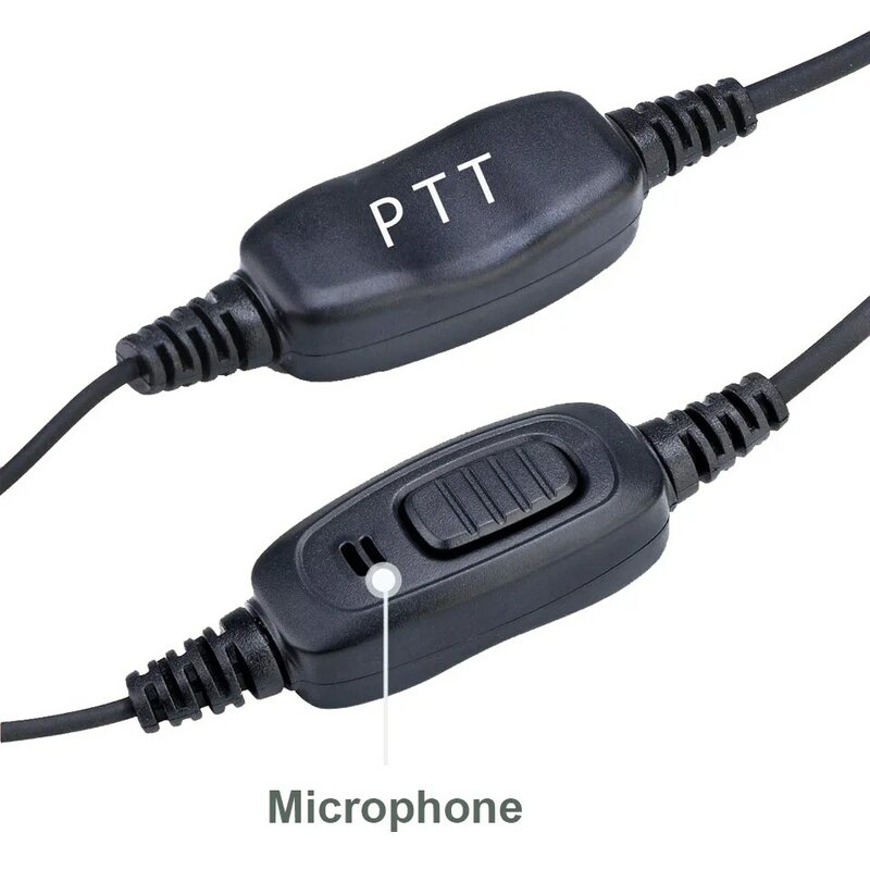 Retevis-fone de ouvido com botão ptt e clipe para colar, 2 pinos, rádio de duas vias c9150a, rt5r, RT-5R