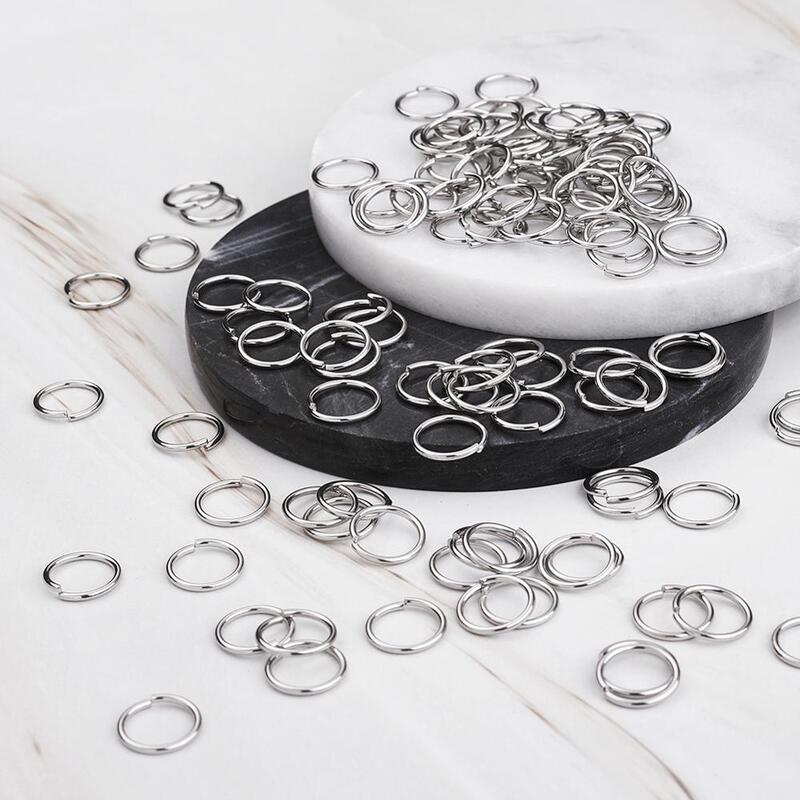 Открытые соединительные кольца из нержавеющей стали, фурнитура для изготовления ювелирных изделий «сделай сам», 4 мм, 6 мм, 8 мм