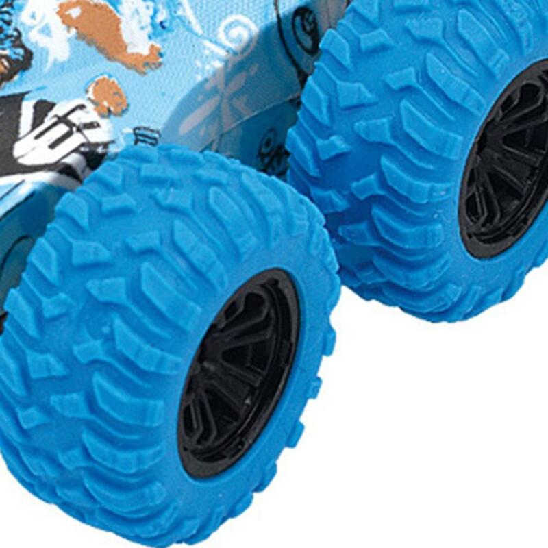 4 Wheel Drive Stunt Car Brinquedos Fricção Rastejando Veículos Inércia-Duplo Lado Stunt Graffiti Carro Estrada Modelo Carro Veículo Crianças Brinquedos