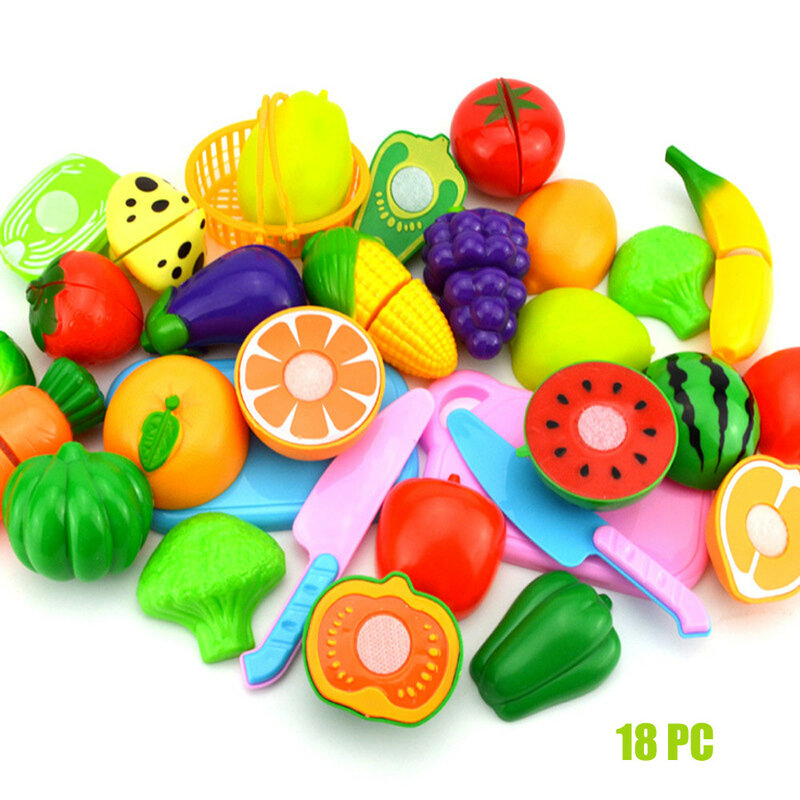 Образование для развлечения детей обучающие игрушки для Для детей ролевая игра Кухня фрукты растительная пища игрушка набор для резки GiftW807