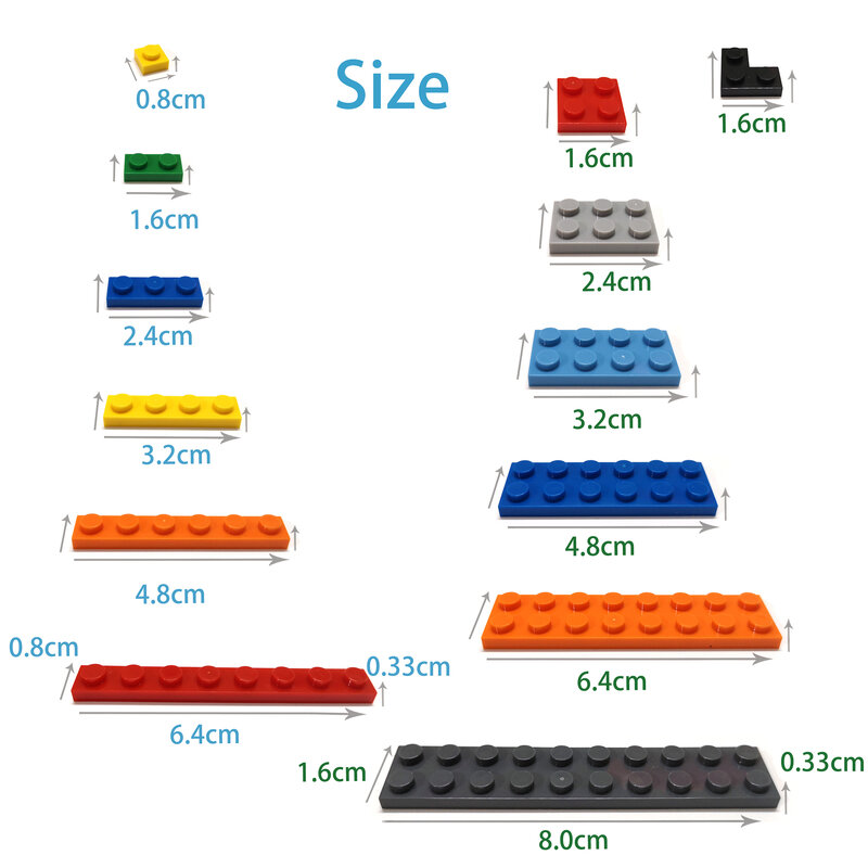 DIY 빌딩 블록 얇은 피규어 브릭 4x4 도트 12 색 교육용 크리에이티브 사이즈 호환 3031 어린이 장난감, 30 개