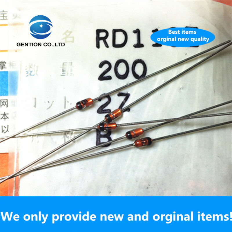 20 piezas-diodo Zener original RD110E RD110EB 1/2W, 100% V, 110 W, enchufe recto DO-35, 0,5