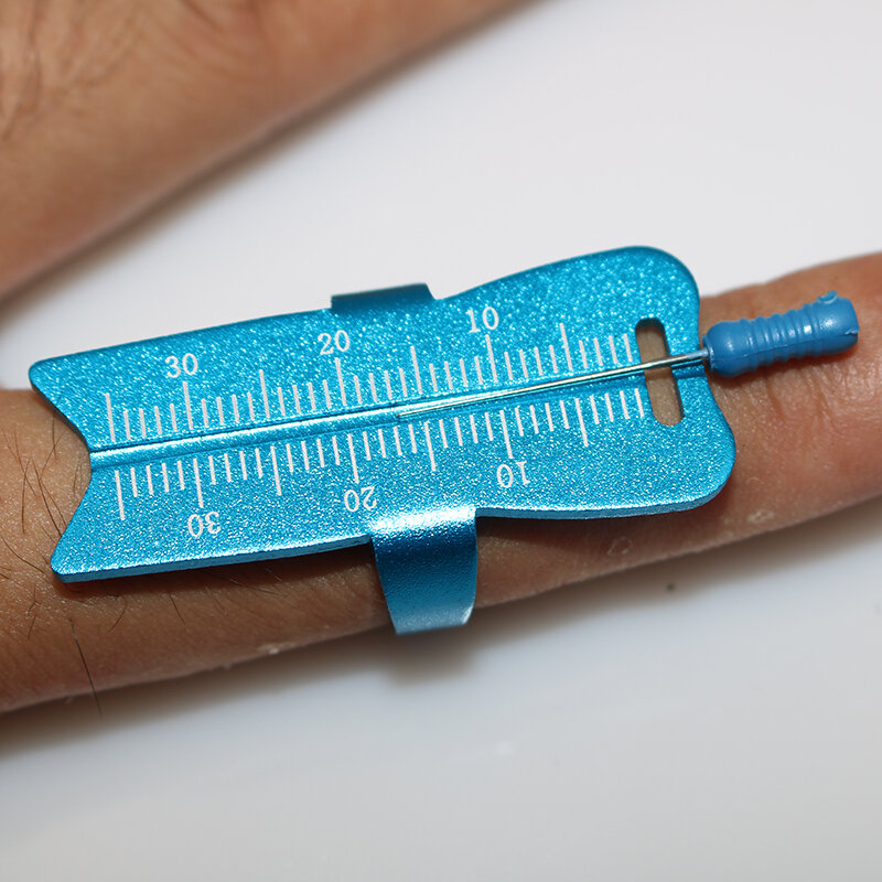 1 pz righelli dentali in alluminio dentista Endo righelli per le dita misura scala strumenti dentali endodontici strumento di misurazione del righello delle dita