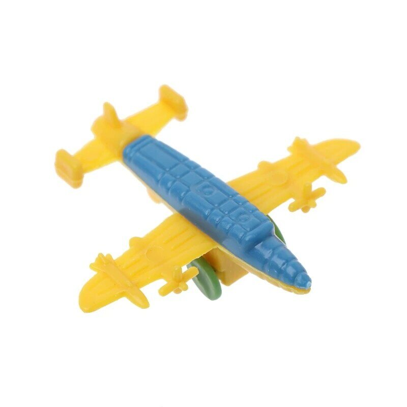 10 Buah Mainan Model Pesawat Tempur Pesawat Bomber Plastik Mini Hadiah Militer Anak-anak Y4UD