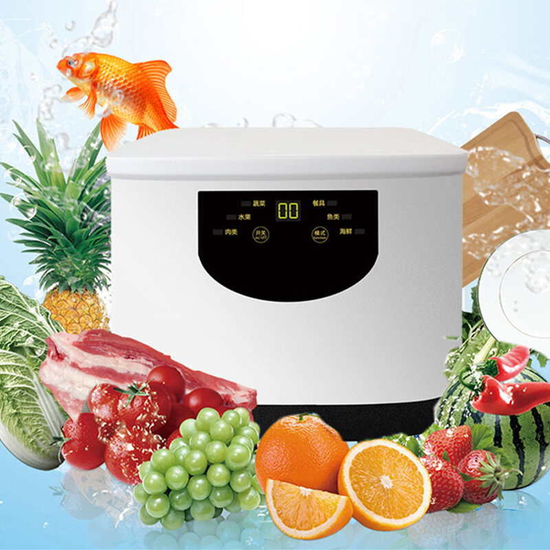Máquina de desinfección de frutas y verduras multifunción para el hogar, máquina lavadora para limpieza automática inteligente, elimina pesticidas