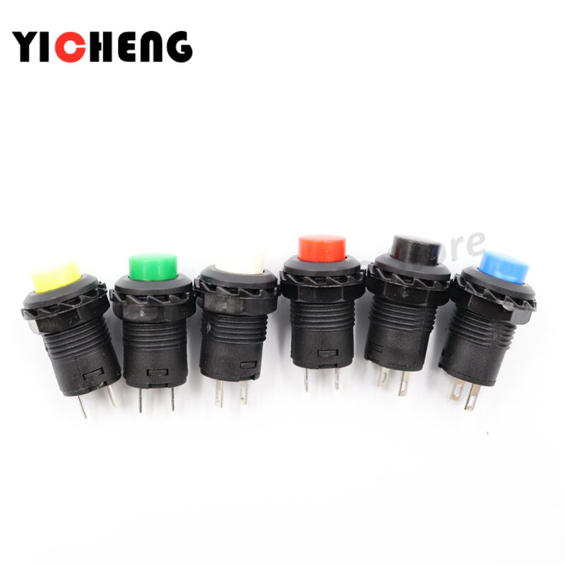6Pcs Self-Lock/Sejenak Tekan Tombol Switch DS228 DS428 12Mm OFF- ON Push Button Switch 3A /125VAC 1.5A/250VAC DS-228 DS-428