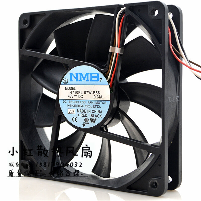 Original NMB 4710KL-07W-B56 48V 0.24A 12025 12CM servidor ventilador industrial
