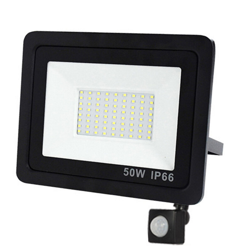 PIR Motion Sensor LED Floodlight 220V Spotlight IP66กันน้ำกลางแจ้งโคมไฟรักษาความปลอดภัย10W 20W 30W 50W 100W 150W