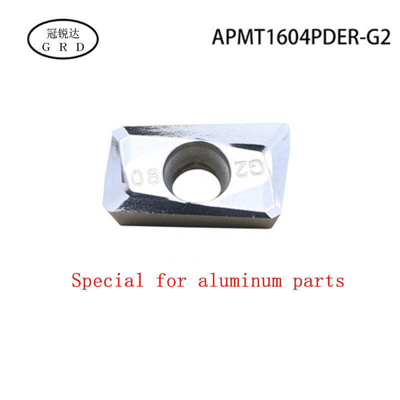 Лезвие APMT1135 APMT1604, Карбидное лезвие APMT1135PDER APMT1604PDER для вращения алюминиевых деталей, используется для шлифовального зажима BAP300R