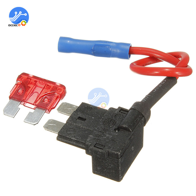 12V Fuse Holder Add-a-circuit TAP Adapter Micro Mini Standard ATM APM Blade Auto Fuse with 10A Blade Car Fuse With Holder