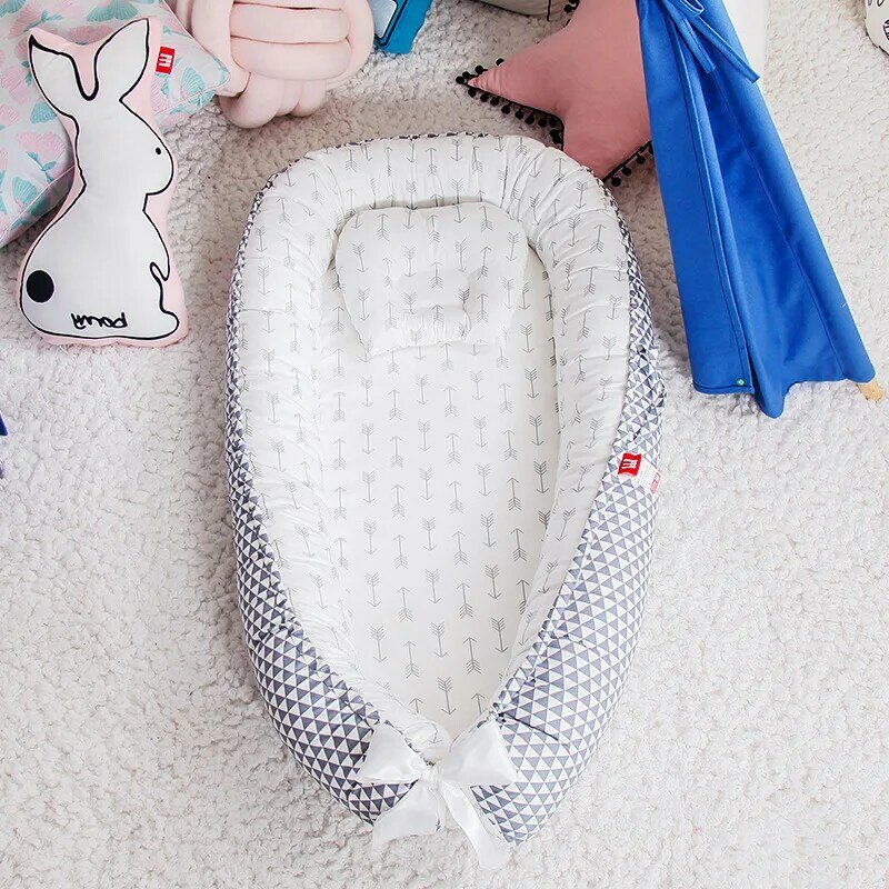 Babynest noworodek legowisko do spania przenośne łóżeczko łóżko turystyczne Tissu Coton Baby Nestje Baby Lounge zderzak z poduszką