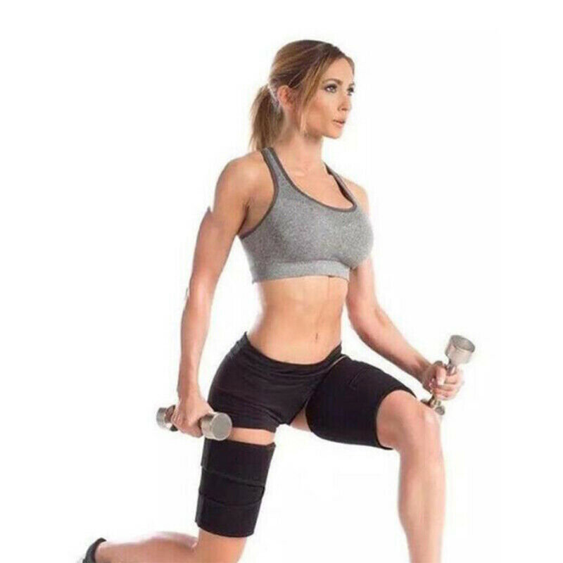 1 Pair Sweat Absorb Protective Sauna Leg Shaper Slender Neoprene Sports Training Running Fitness Compress Belt Slimming