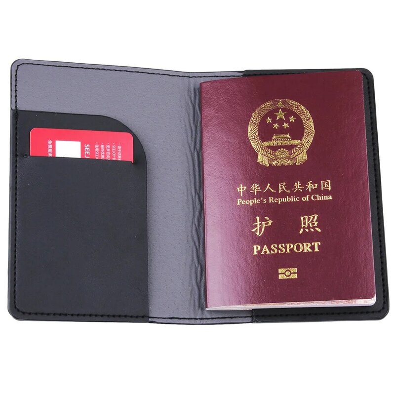 Thời Trang Cặp Đôi Da Hộ Chiếu Passport Cover Thêu Chữ Nữ Nam Du Lịch CướI Da Hộ Chiếu Passport Cover Giá Đỡ Du Lịch Thẻ Ngân Hàng Có Hộ Chiếu