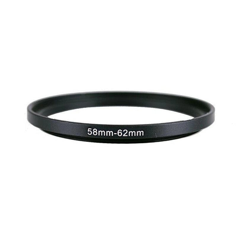 58Mm-62Mm 58-62 Mm 58 To 62 Step Up Lens Filter Metal Ring Adapter Hitam