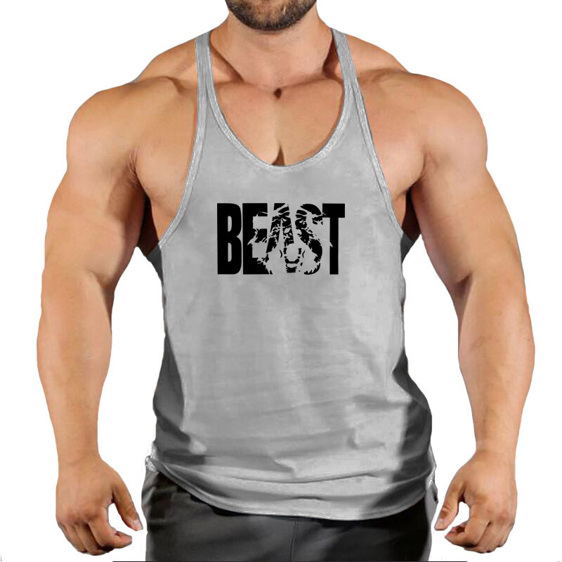 Super man Beast Bat man Gym Tank Top Men Fitness Clothing Bodybuilding Train Stringer Summer Clothing for Male Sleeveless Vest