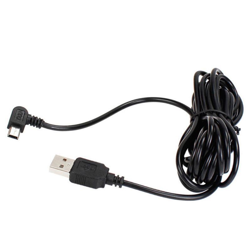 Cable de carga de ángulo recto para navegador GPS, Cable USB tipo A Mini de 5 pines de 3,5 M