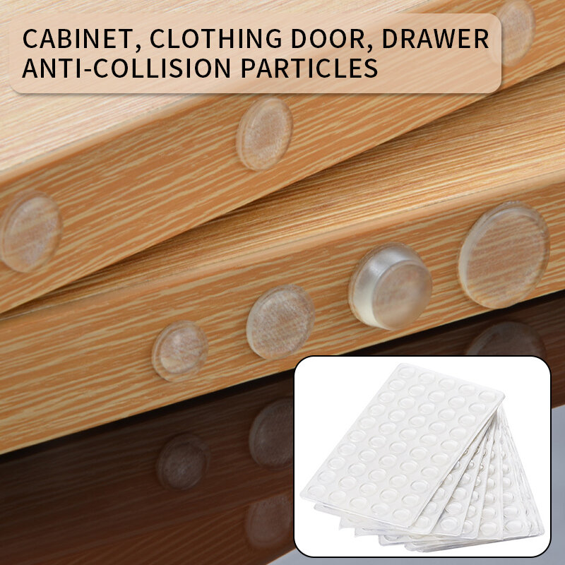 Amortiguadores para muebles, almohadillas de parachoques de silicona adhesivas, protección de superficie para puerta de pared, suelo de madera