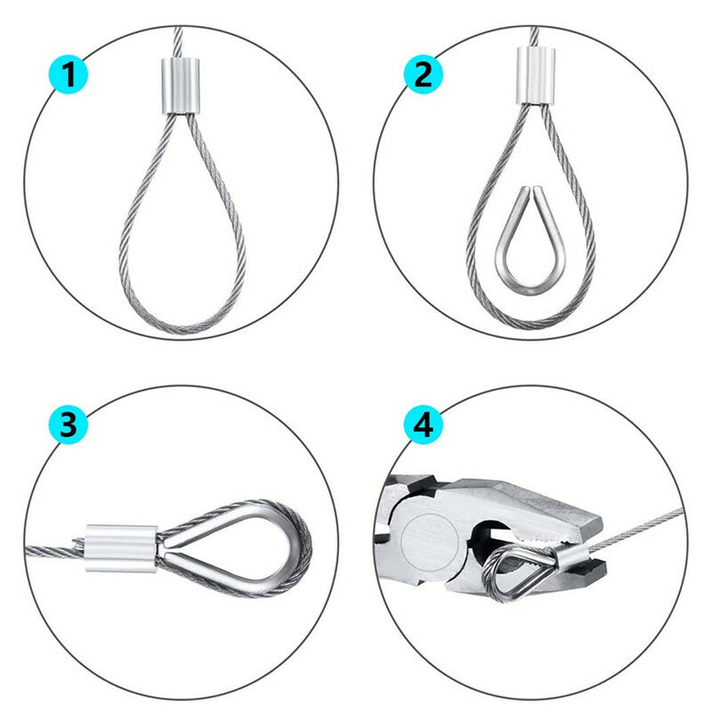 30 M 2 mm Wire Rope Cable Hooks Hanging Kit Flexible PVC Coated Stainless Steel Clothesline