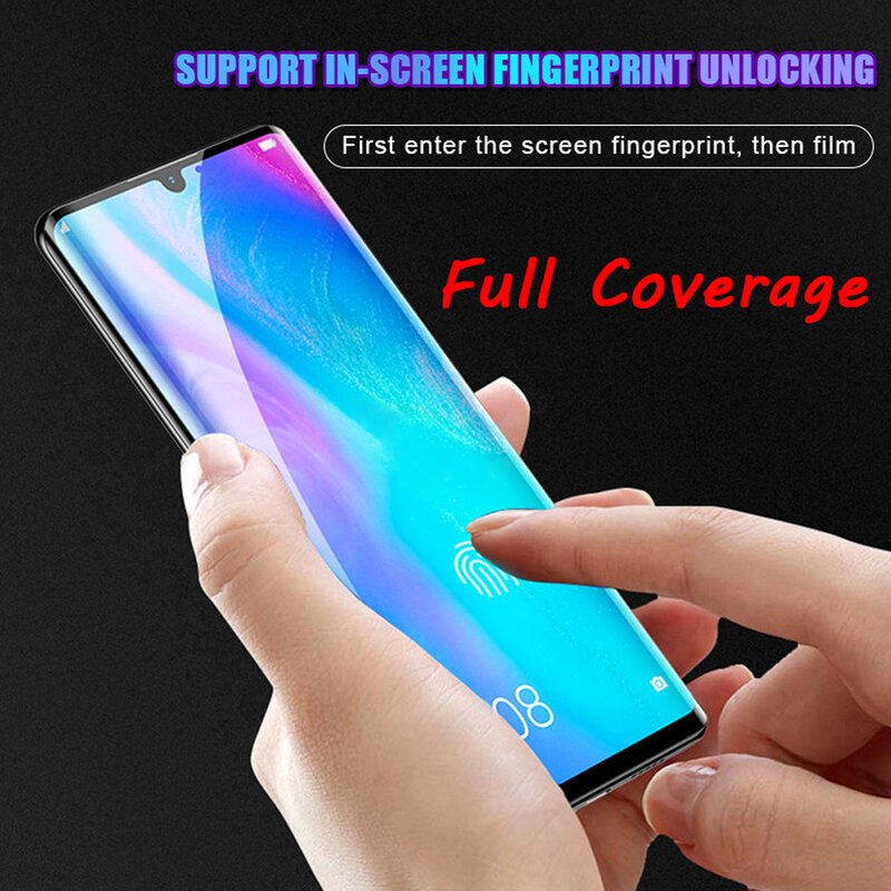 Película de vidro temperado, cobertura completa, protetor para tela de smartphone, para huawei p smart z, pro, p smart plus 2019, 2018