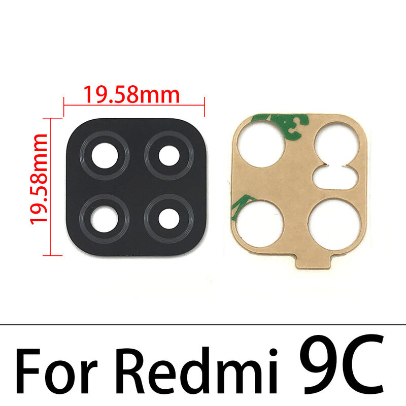Mới Phía Sau Lưng Camera Kính Cường Lực Cho Xiaomi Redmi 9 9A 9C 9T10 Redmi10 Có Keo Dán