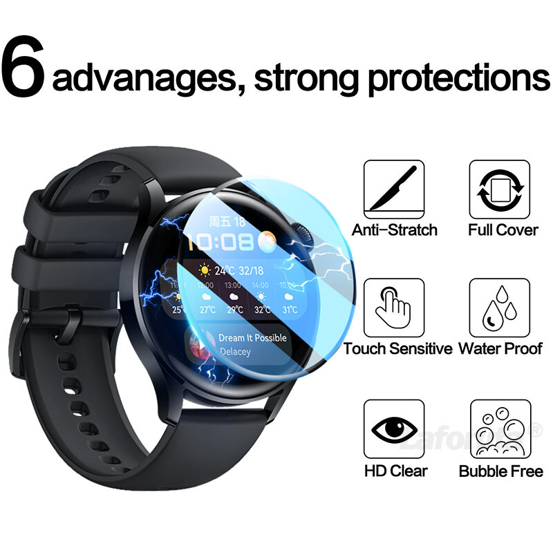 화면 보호기 강화 유리 필름, Huawei Watch 3 Pro, Honor Watch Magic 2 용, 9H, 46mm, 3 개