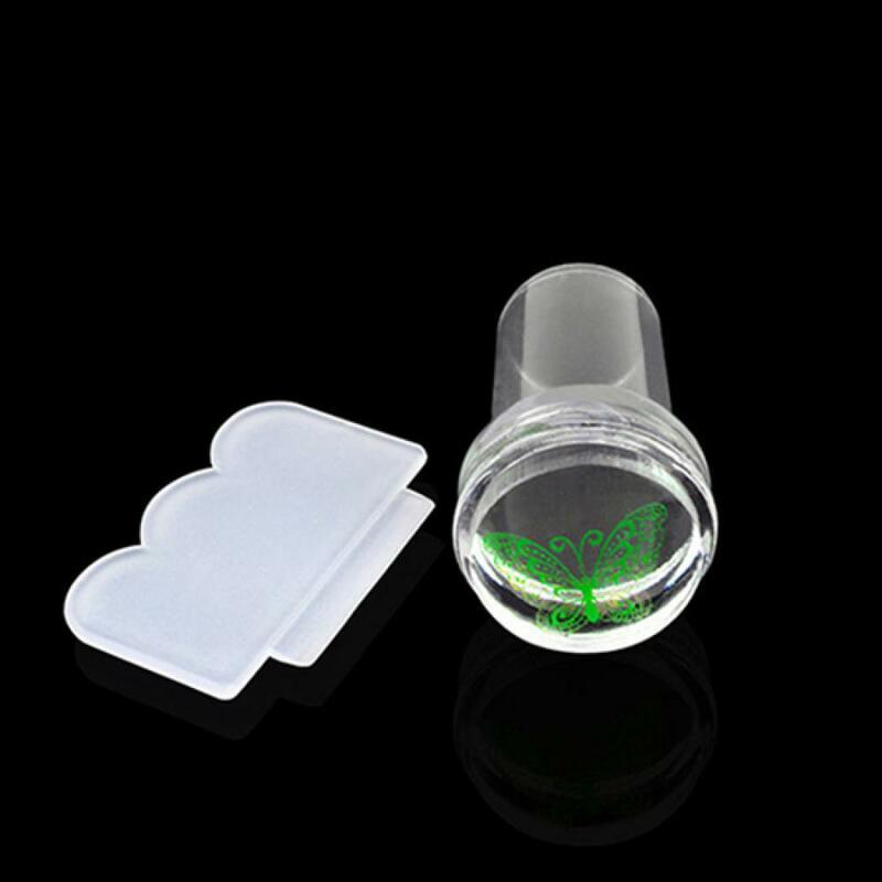 Estampador de silicona transparente para manicura, herramienta de placa de imagen para manicura, 1 Juego, nuevo diseño