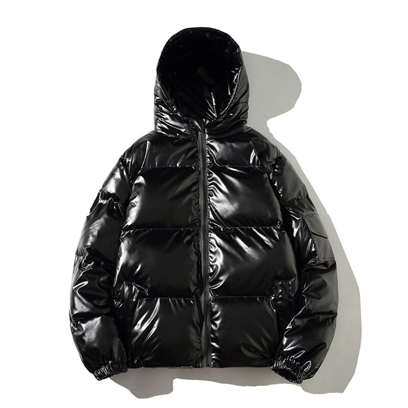 남성용 두꺼운 후드 재킷, 따뜻한 하라주쿠 코트, 남성 캐주얼 지퍼 재킷, 방풍 아우터, 겨울 단색 파카, 2023 신상