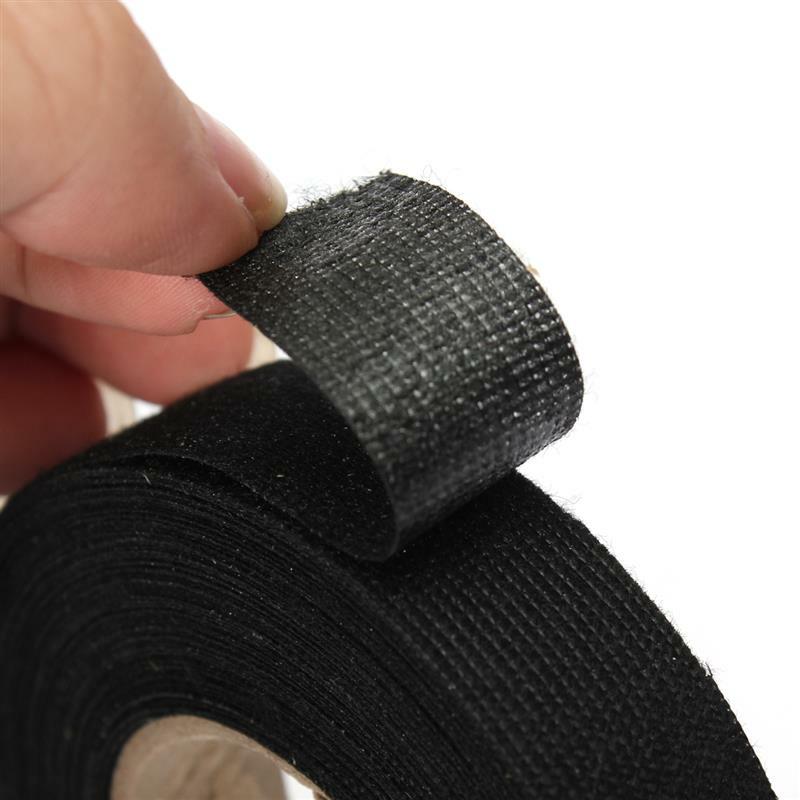 19mm 15M Hot Adhesive Cloth Fabric Tape Cable Looms Wiring Harness For Car Auto Strong Adhesive Force
