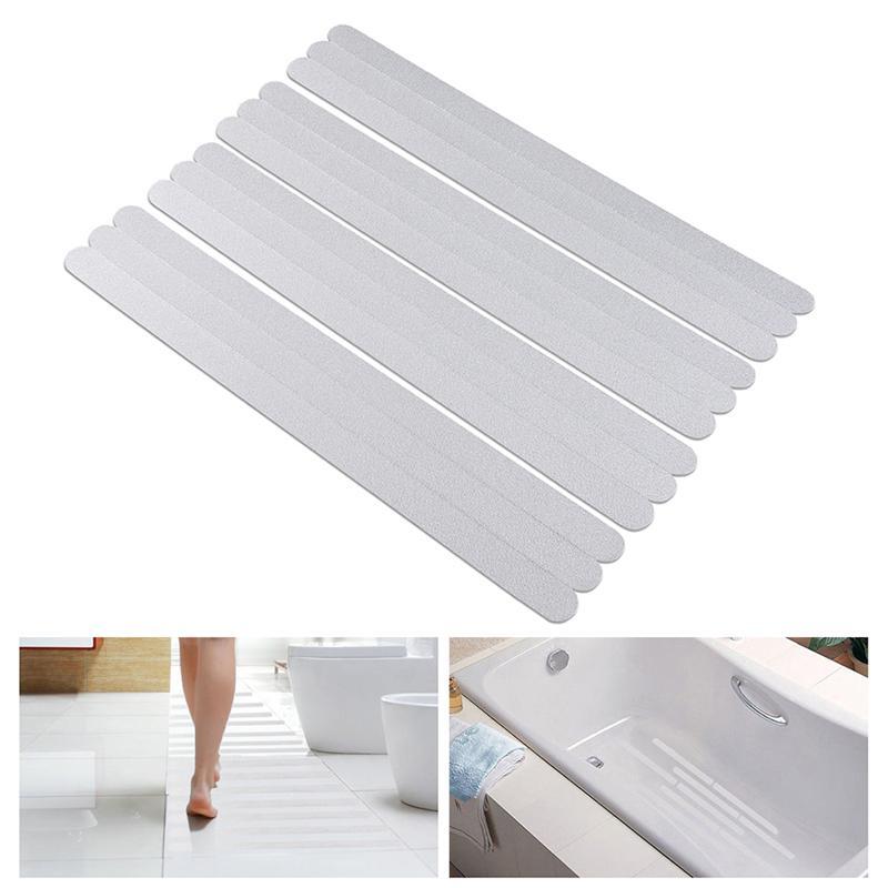 แถบกันลื่น30ชิ้นสติกเกอร์ใสสำหรับอาบน้ำแถบกันลื่นสำหรับผ้าเทปกันน้ำใสห้องอาบน้ำบันได