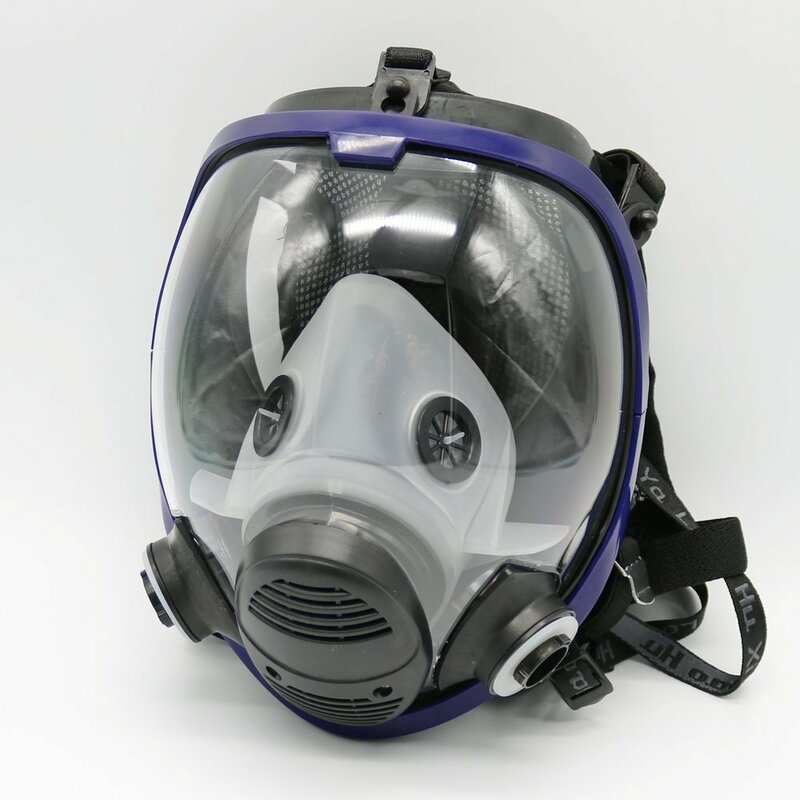 Masque à gaz 6800 7 en 1 6001, anti-poussière acide, peinture, pesticide, spray, filtre en silicone, cartouche de laboratoire, soudage