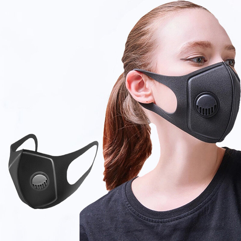 Dropshipping máscara de poeira respiratória versão atualizada men & women anti-fog haze poeira pm2.5 pólen 3d cortado máscara de válvula respirável