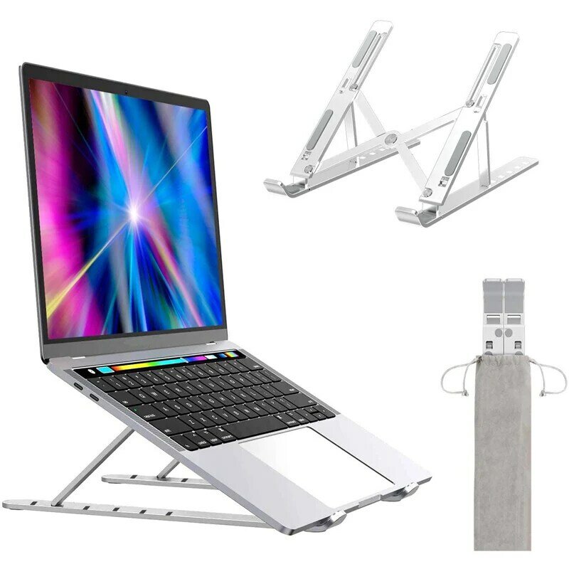 Портативная подставка для ноутбука N3, пластиковая или алюминиевая складная подставка, регулируемая, совместимая с ноутбуками от 10 до 15,6 дюймов, аксессуары для компьютера