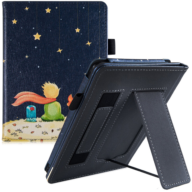 Stand Case for Kindle 10th Generation 2019 and Kindle 8th Generation - Premium PU Leather Cover with Hand Strap/Auto Sleep Wake