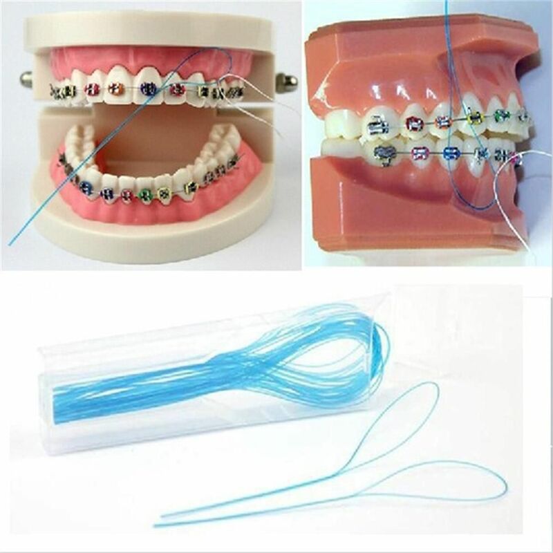 Hot Koop Bretels Brug Implant Bleken Nylon Draad Floss Threaders Orthodontische Tool Dental Tractie