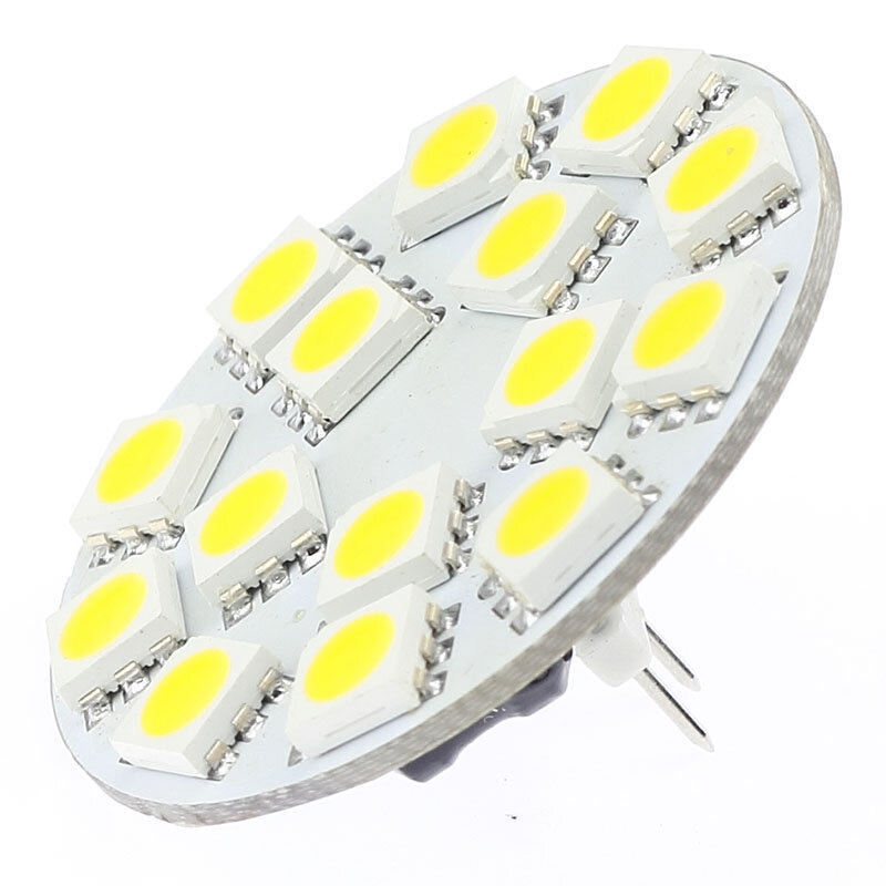 Placa redonda de luz de led g4 15led, smd 5050 ac/DC10-30V, pino traseiro, branco quente, branco natural, mr11, mr16, reposição de 10 lâmpadas