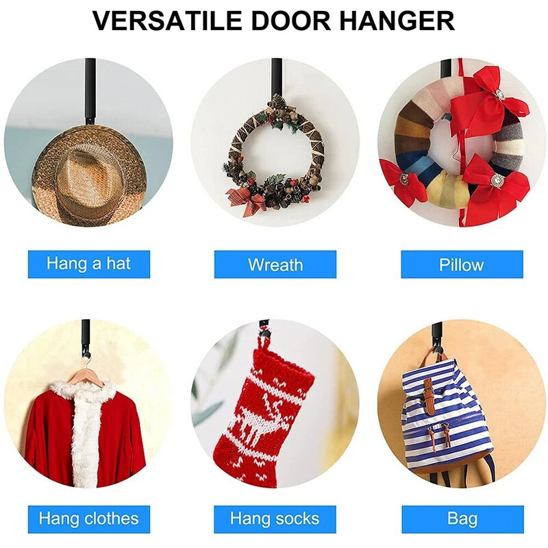 Adjustable Wreath Hanger, Extends from 15.5" to 25.5", Front Door Wreath Hanger for Autumn Halloween Christmas Wreath