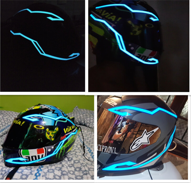 3-го поколения шлем мотоциклетный светильник для езды сигнальная EL полоса мигающий прочный набор бар DIY Шлем Светодиодная лента перезаряжаемая часть