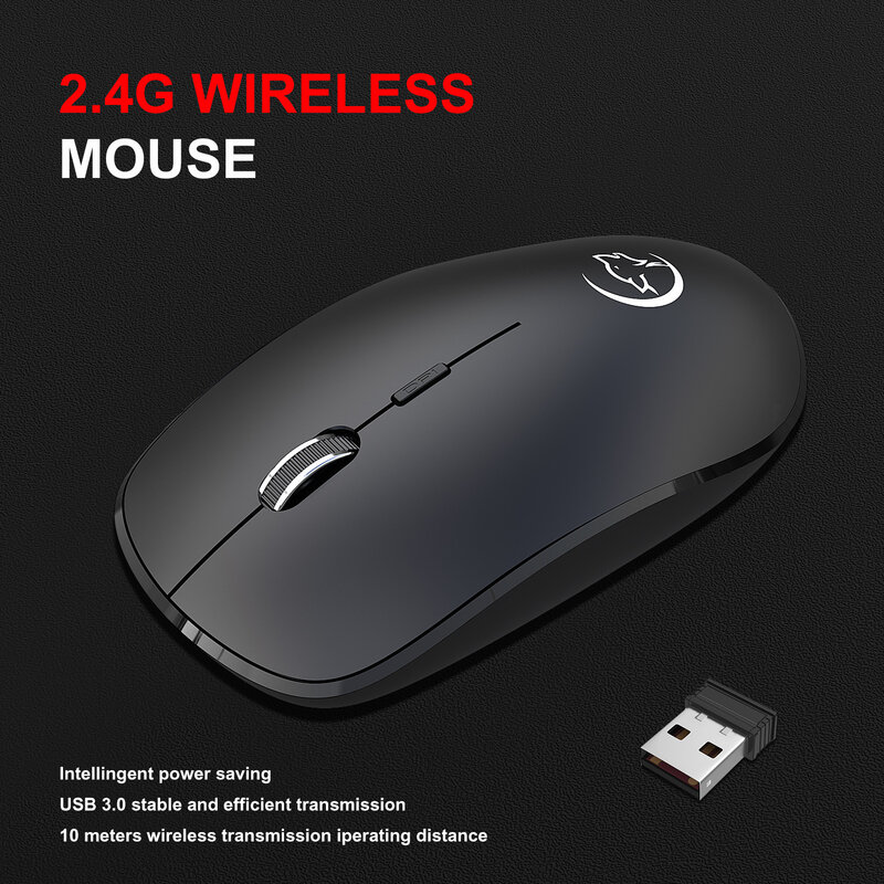 Bezprzewodowa mysz 2.4ghz z odbiornikiem USB 800 1200 1600DPI optoelektroniczna bezprzewodowa mysz do laptopa PC