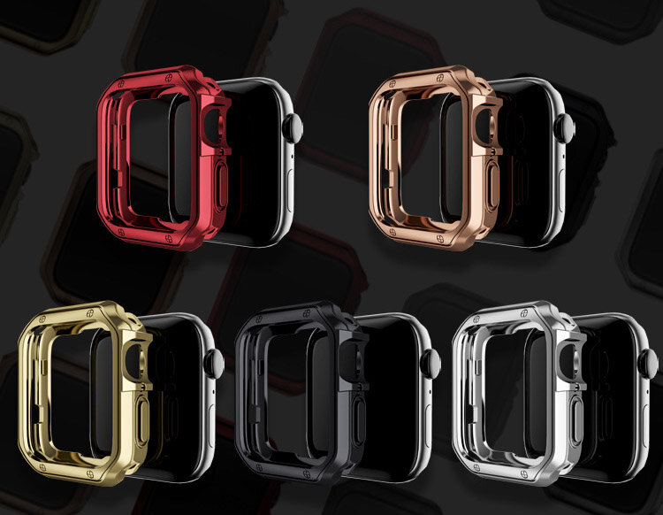 Protetor de Tela TPU para Apple Watch, Capa Protetora para Bumper, Case para iWatch Series 9, 8, 7, 6, SE, 5, 4, 41mm, 45mm, 40mm, 44 milímetros, 38 milímetros, 42 milímetros