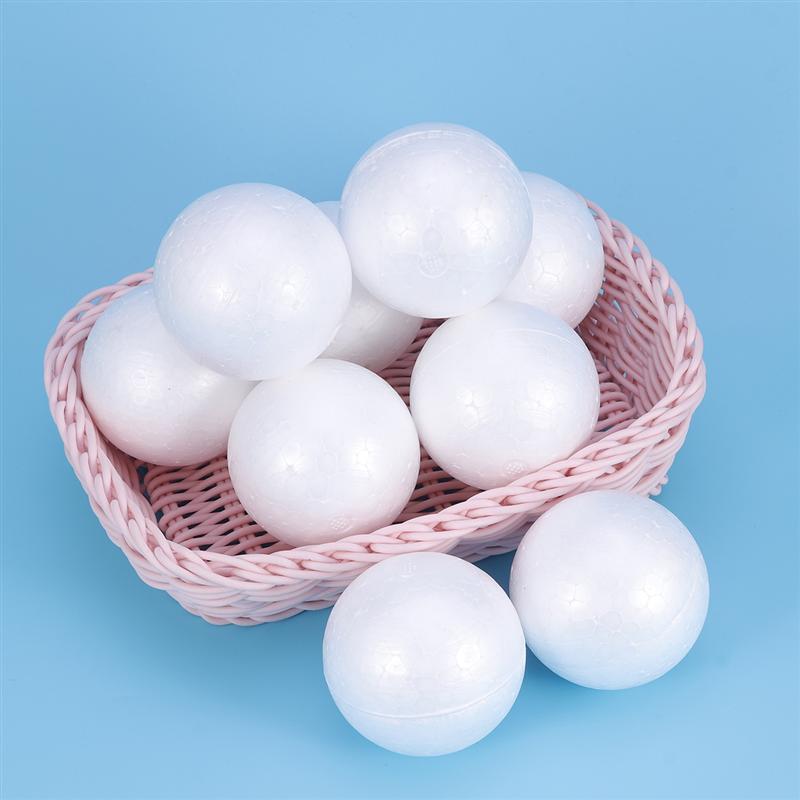 50/100pcs Wedding Decoration Modeling Craft Solid Polystyrene Foam Balls Round Spheres DIY Stuff (Solid 6/5/4/3/2cm)