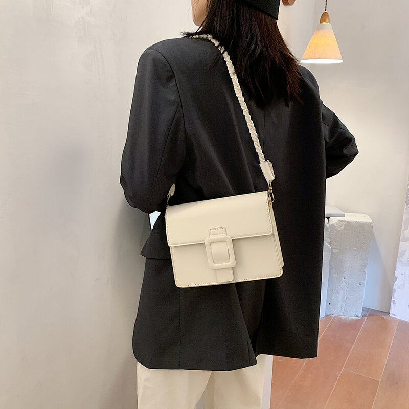 Simply Crossbody Bags Lady Chain Travel Small Handbags PU Leather Solid Color Shoulder Messenger Bag for Women 2020 New