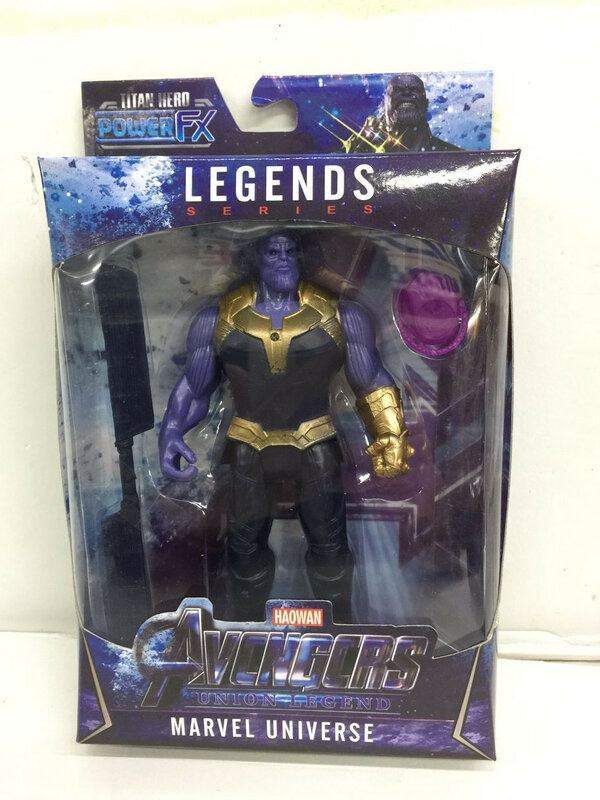 LED Thanos Black Panther kids marvel Captain America Thor Iron Man Hulk Avengers action Figure toys Model Doll