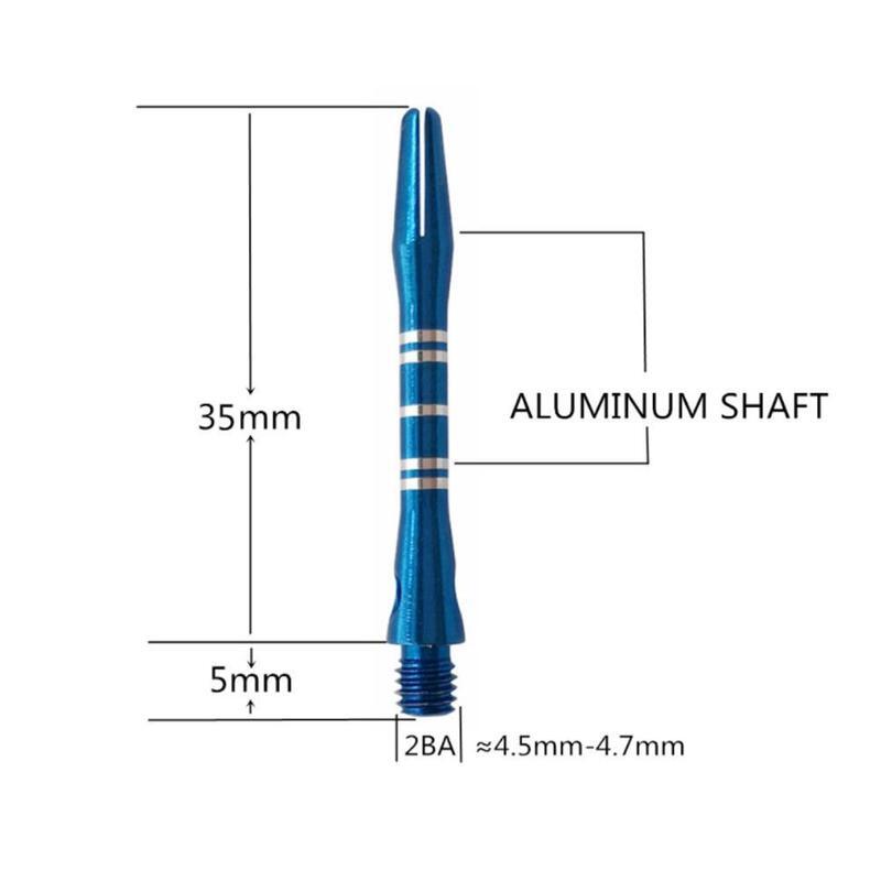 3 Pcs Universal Aluminium Alloy Dart Shafts 35mm Aluminum Darts Stem Rod Shafts O6W0